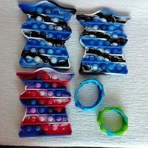 Colorful Pop Fidget Toy Bundle Yoda/Starwars Fans. 5 Pieces Gently Used